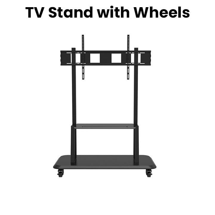 Zenan TV Stand With Wheels 55-110 Inch, Supports Up To 140Kg, Integrated Cable Management, Lockable Wheels, Durable Construction - Black - ZTS-XD007