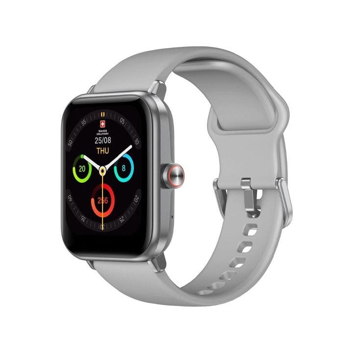 Swiss Military ALPS Smart Watch – Silver Frame / Grey Silicon Strap | SM-WCH-ALPS1-S-GRY