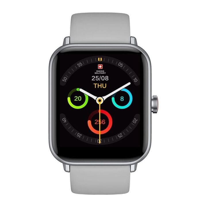 Swiss Military ALPS Smart Watch – Silver Frame / Grey Silicon Strap | SM-WCH-ALPS1-S-GRY
