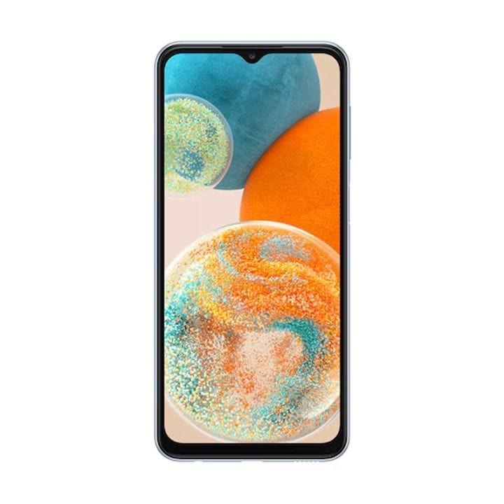 هاتف سامسونج جالاكسي A23 الجيل الخامس بذاكرة ٤ جيجابايت رام و٦٤ جيجابايت تخزين اللون الأزرق الفاتح A236ELBUMEA