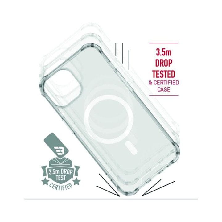 غطاء بايكرون لهاتف آيفون 14 بلس بتقنية ماجسيف مقاوم للصدمات والبكتيريا - شفاف | BKR-PR-IP14PLUS-6.7-M