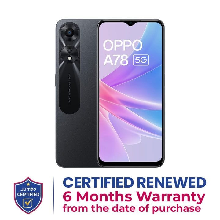 Oppo A78 5G 8GB+128GB Smartphone | Glowing Black | CPH2483
