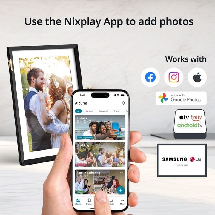 NIXPLAY 15.6-inch Smart Digital Photo Frame with WiFi – Classic Matte | W15P
