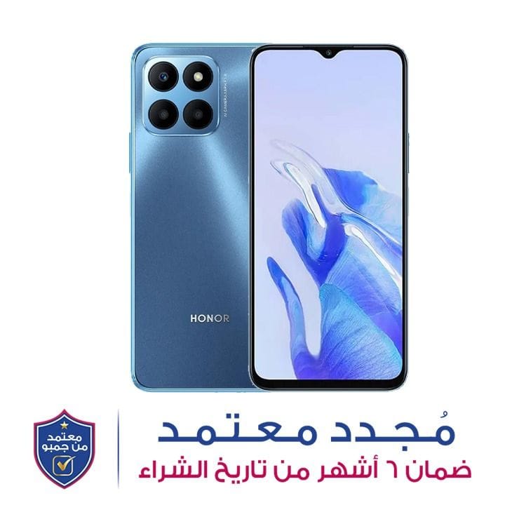 هونر هاتف ذكي X6 5G سعة 4 جيجابايت + 128 جيجابايت لون أزرق محيطي