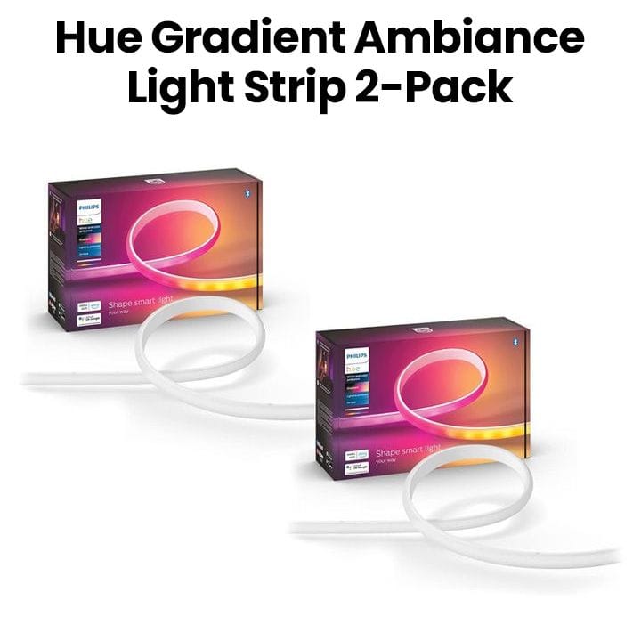 Philips Hue Gradient Ambiance Light Strip 2-Pack (Two 6-Foot Base Kits with Two Plugs) | 570556