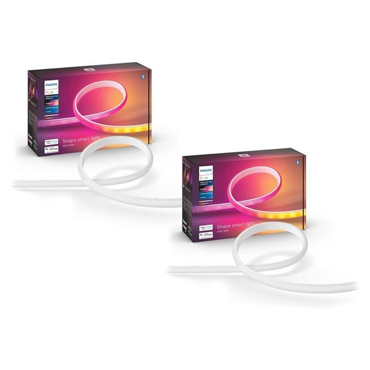 Philips Hue Gradient Ambiance Light Strip 2-Pack (Two 6-Foot Base Kits with Two Plugs) | 570556