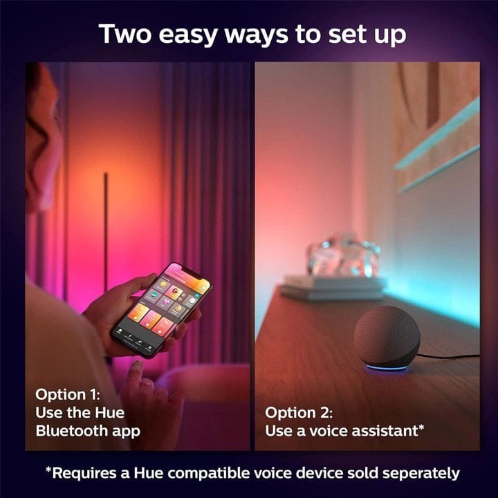 Philips Hue Gradient Ambiance Light Strip 2-Pack (Two 6-Foot Base Kits with Two Plugs) | 570556