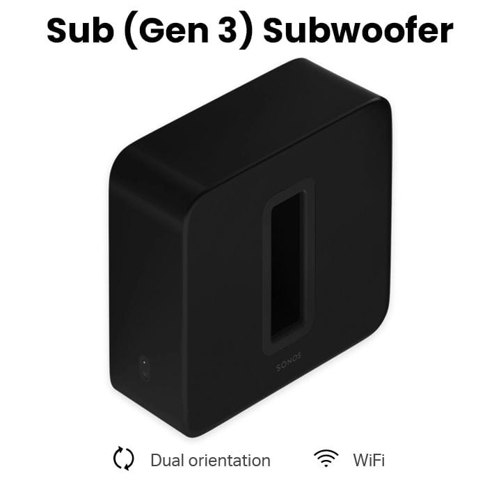 Sonos SUB (Gen 3) Wireless Subwoofer - Black | SUBG3UK1BLK