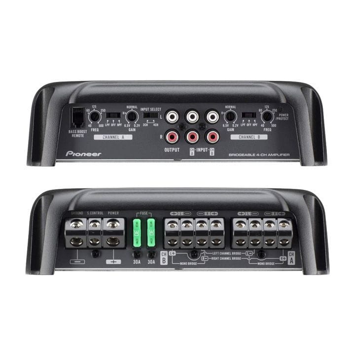 PIONEER Class-FD 4-Channel Bridgeable Amplifier with Bass Boost Remote | GM-D9704