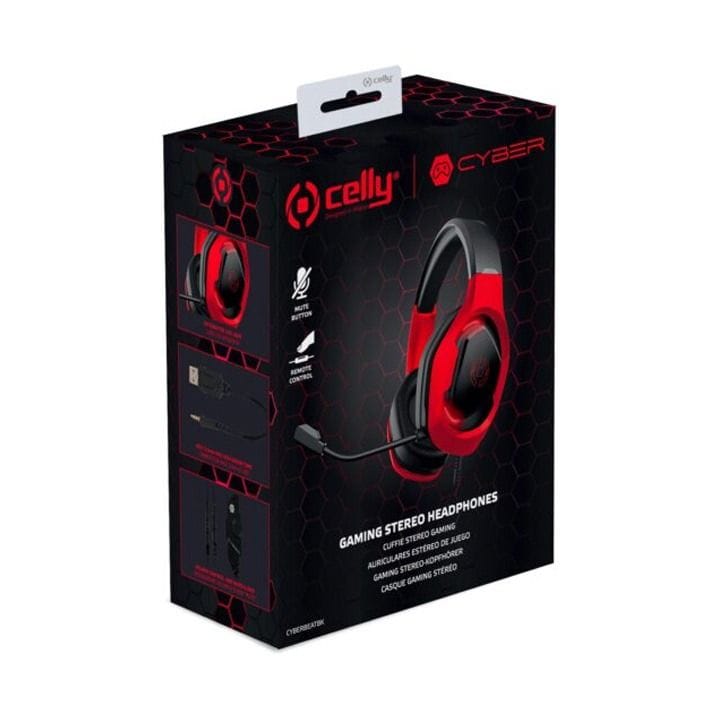 Celly CyberBeat Gaming Headphones RGB 3.5mm