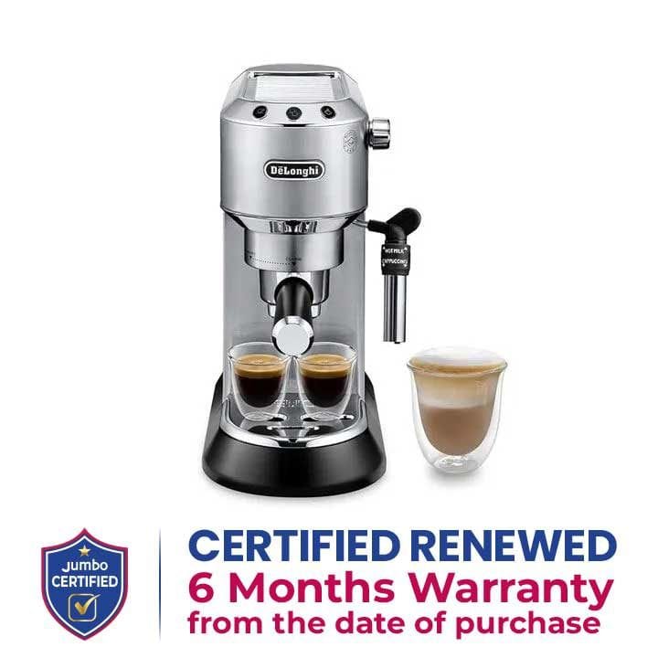 DeLonghi Dedica Style Pump Espresso Machine - Silver | EC685.M