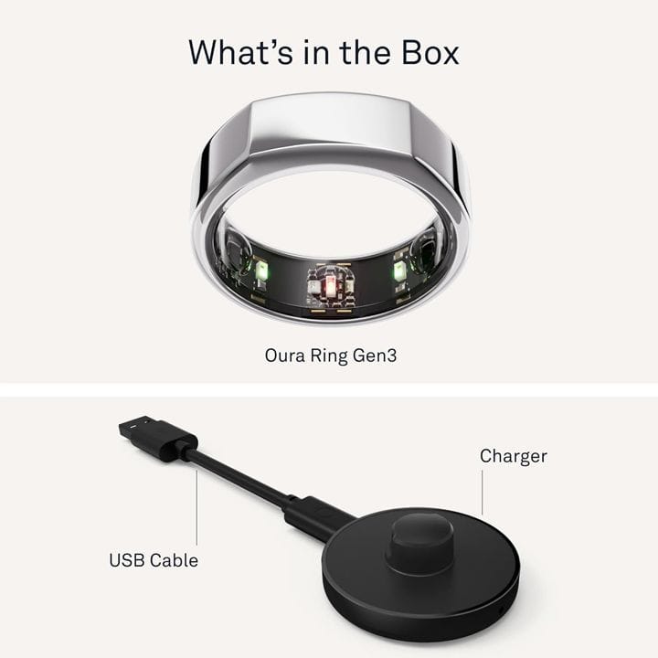 Oura Ring Gen3 Heritage Smart Ring - 8 - Silver