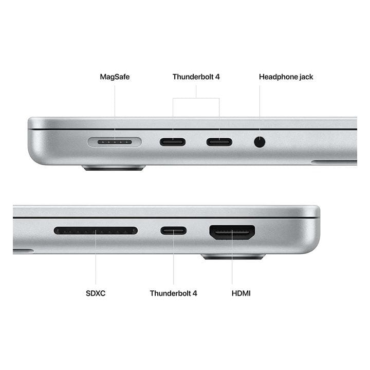 Apple Macbook Pro: 14-Inch M2 Pro Chip With 10-Core CPU And 16-Core GPU, 512GB Silver | MPHH3AB/A
