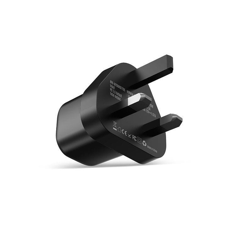 Hyphen Mini PD Adaptor 20W UK Plug Wall Charger - Black (M20UKB779)