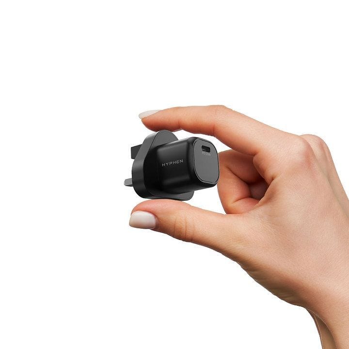 Hyphen Mini PD Adaptor 20W UK Plug Wall Charger - Black (M20UKB779)
