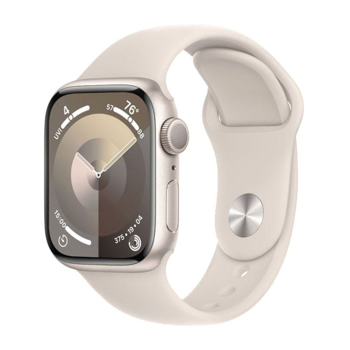 Apple Watch Series 9 GPS 41mm Starlight Aluminium Case with Starlight Sport Band - M/L - Open Piece (A Grade)