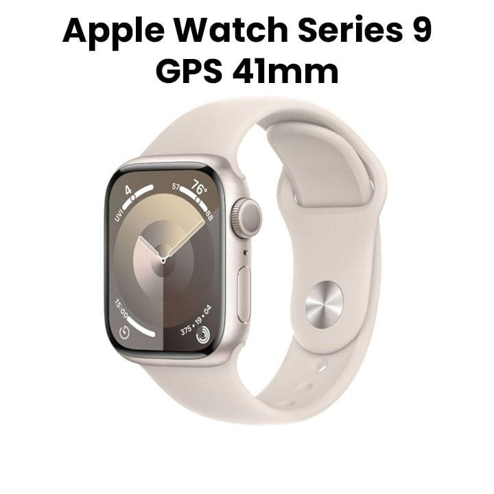 Apple Watch Series 9 GPS 41mm Starlight Aluminium Case with Starlight Sport Band - M/L - Open Piece (A Grade)