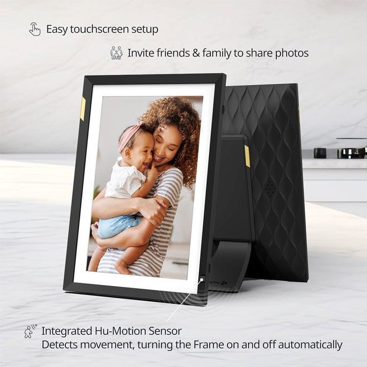 NIXPLAY 10.1-Inch Touch Screen Smart Digital Picture Frame with Hu-Motion Sensor (W10P) - Black