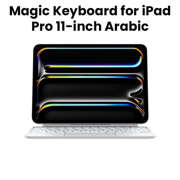 Apple Magic Keyboard for iPad Pro 11-Inch (M4), Arabic Layout, Backlit Keys, Multi-Touch Trackpad, Floating Cantilever Design & USB-C Charging | White - MWR03AB/A