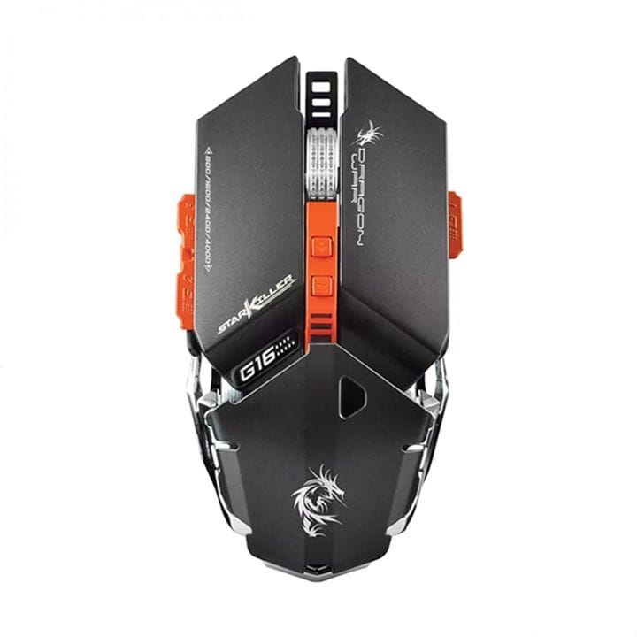 Dragon War STARKILLER Professional Gaming Mouse - Gray | G16
