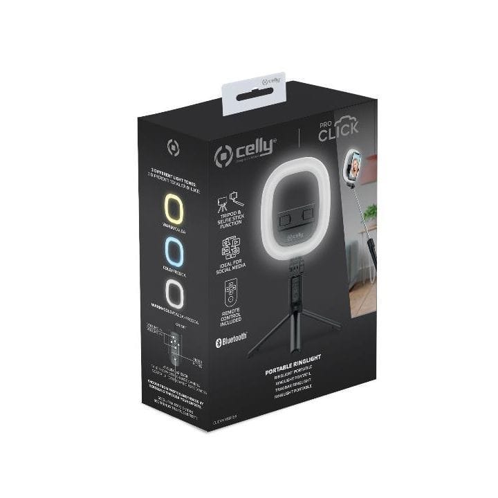 Celly Ring Light 6 Tripod BT Black | CLICKRINGBTBK