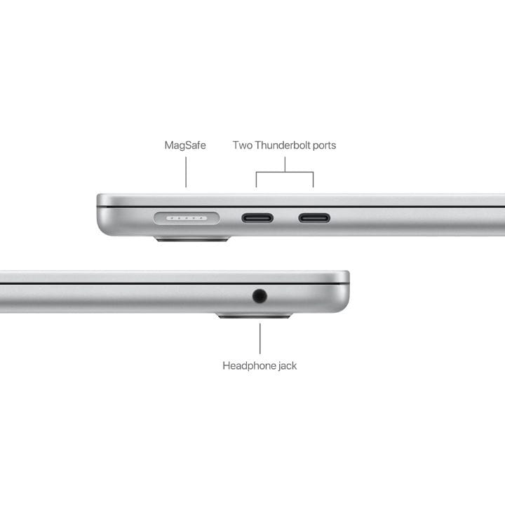 Apple MacBook Air 13" 2022 : M2 chip with 8-core CPU and 8-core GPU, 8GB RAM 256GB SSD - Silver 