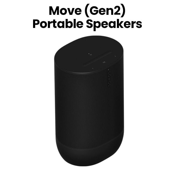 Sonos MOVE 2 Bluetooth & WiFi Portable Home Speaker - Black 