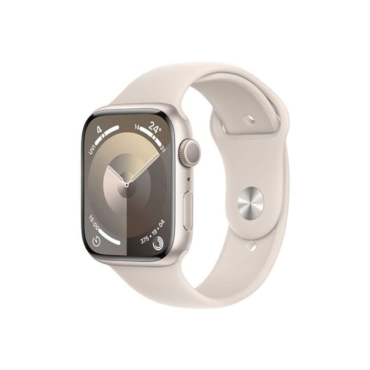 Apple Watch Series 9 GPS + Cellular, 45mm Starlight Aluminum Case with Starlight Sports Band