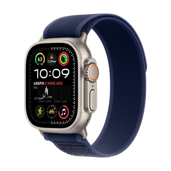 Apple  Watch Ultra 2 GPS + Cellular 49MM Natural Titanium Case With Blue Trail Loop - M/L | MX4L3QA/A