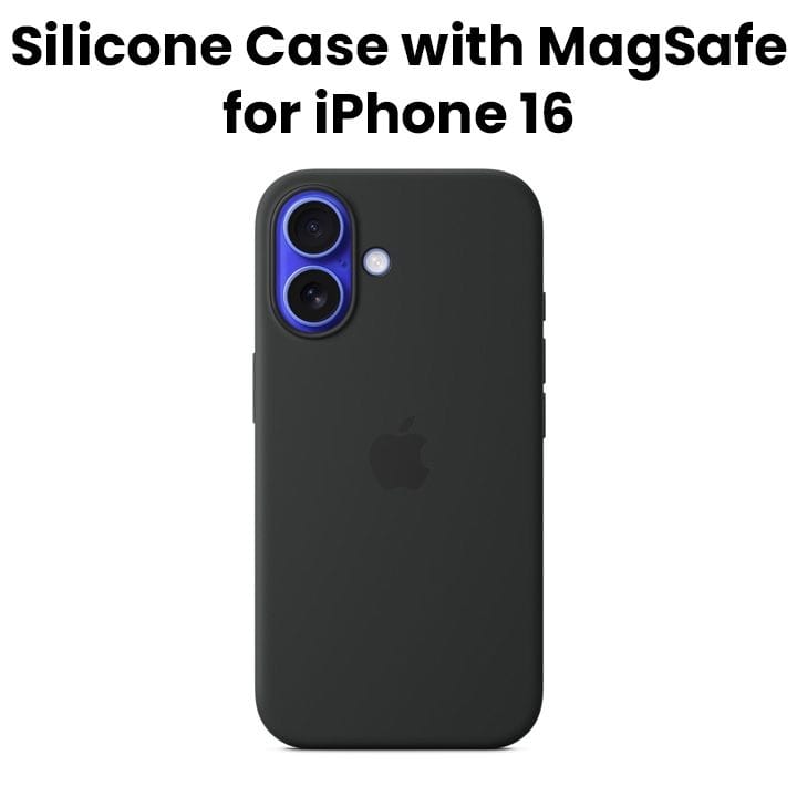 Apple iPhone 16 Silicone Case With Magsafe Black-Zml | MYY13ZM/A