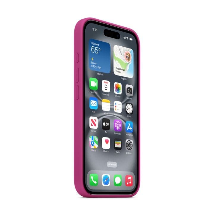 Apple iPhone 16 Silicone Case With Magsafe Fuchsiliconea-Zml | MYY53ZM/A