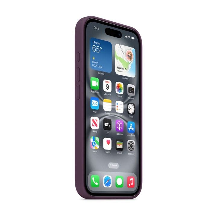 أبل آيفون 16 بلس كفر سيليكون مع ماجسيف برقوقي - زي إم إل | MYYD3ZM/A