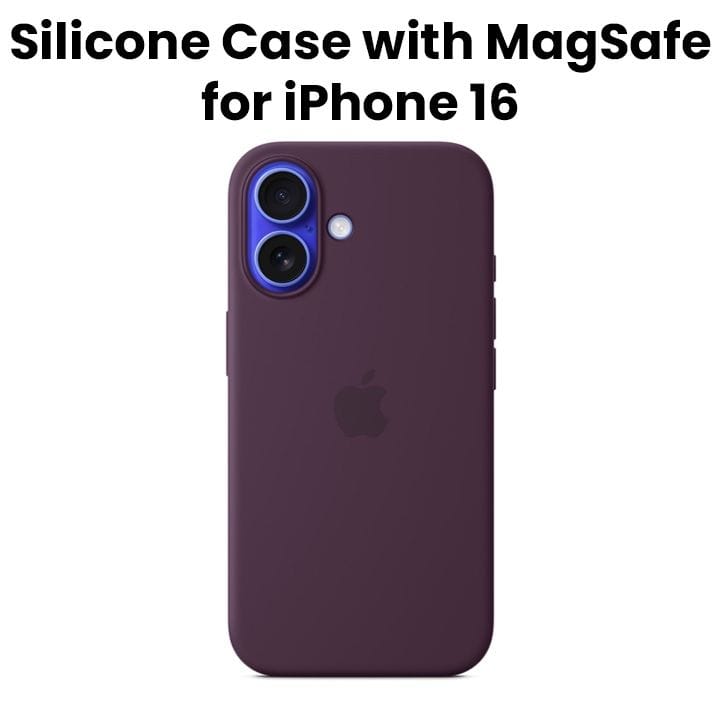 Apple iPhone 16 Silicone Case With Magsafe Plum-Zml | MYY43ZM/A