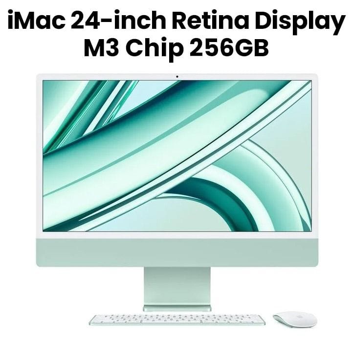 Apple iMac 24-inch with Retina 4.5K Display: M3 Chip with 8‑core CPU and 10‑core GPU 256GB Storage | MQRA3AB/A