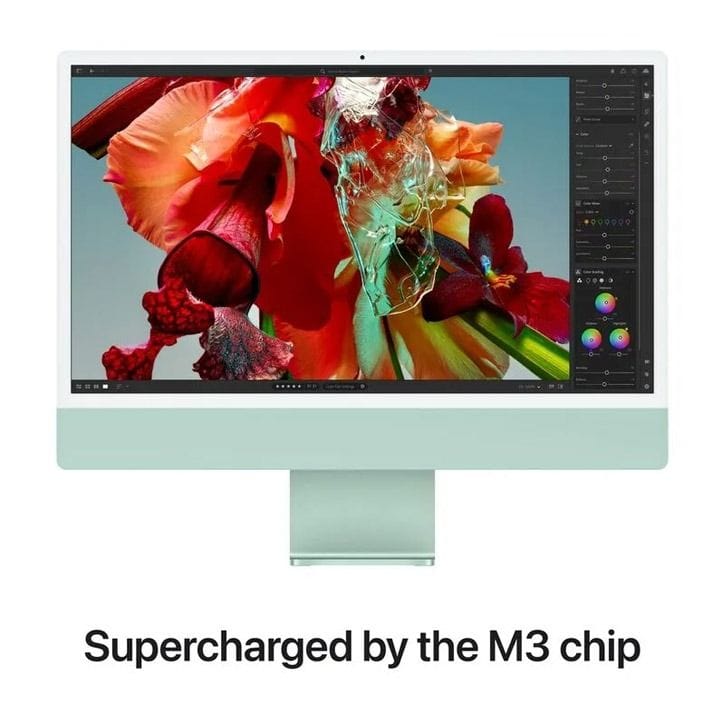 Apple iMac 24-inch with Retina 4.5K Display: M3 Chip with 8‑core CPU and 10‑core GPU 256GB Storage | MQRA3AB/A