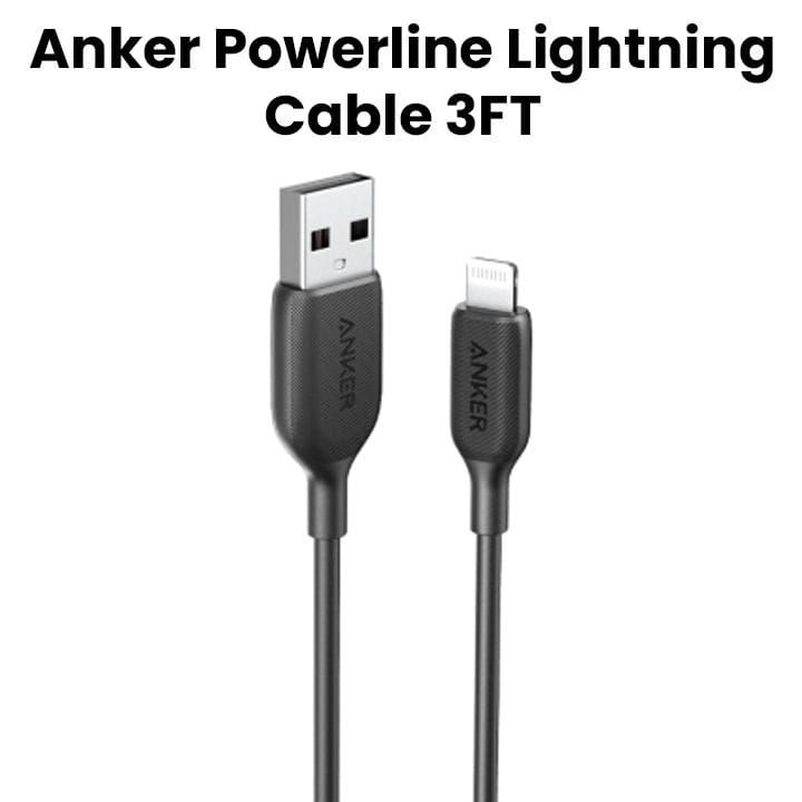 Anker Powerline III Lighting Cable 3ft- Black | A8812H11