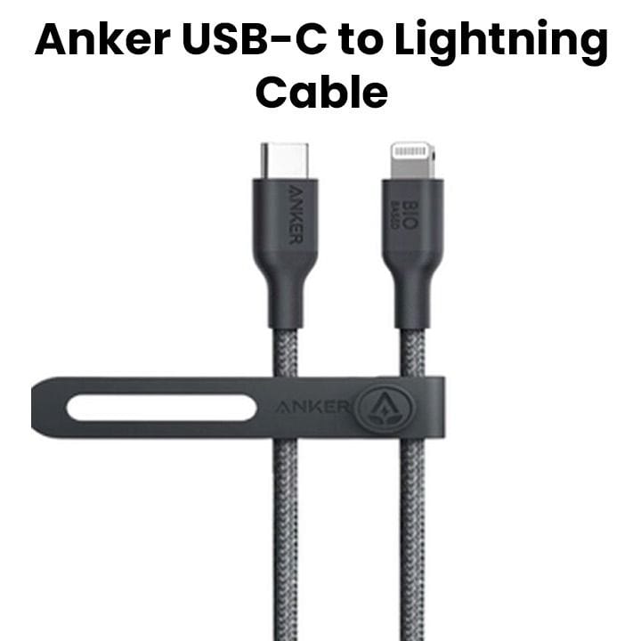 Anker 542 USB-C to Lightning Cable (Bio-Based 3ft) - Black | A80B1H11