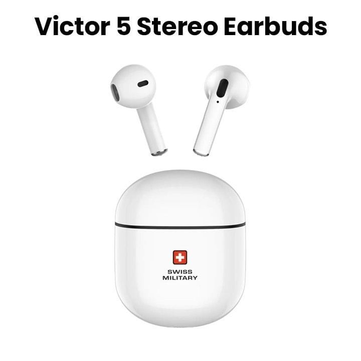 سويس ميليتاري سماعة أذن ستيريو لون أبيض SM-TWS-VICTOR5