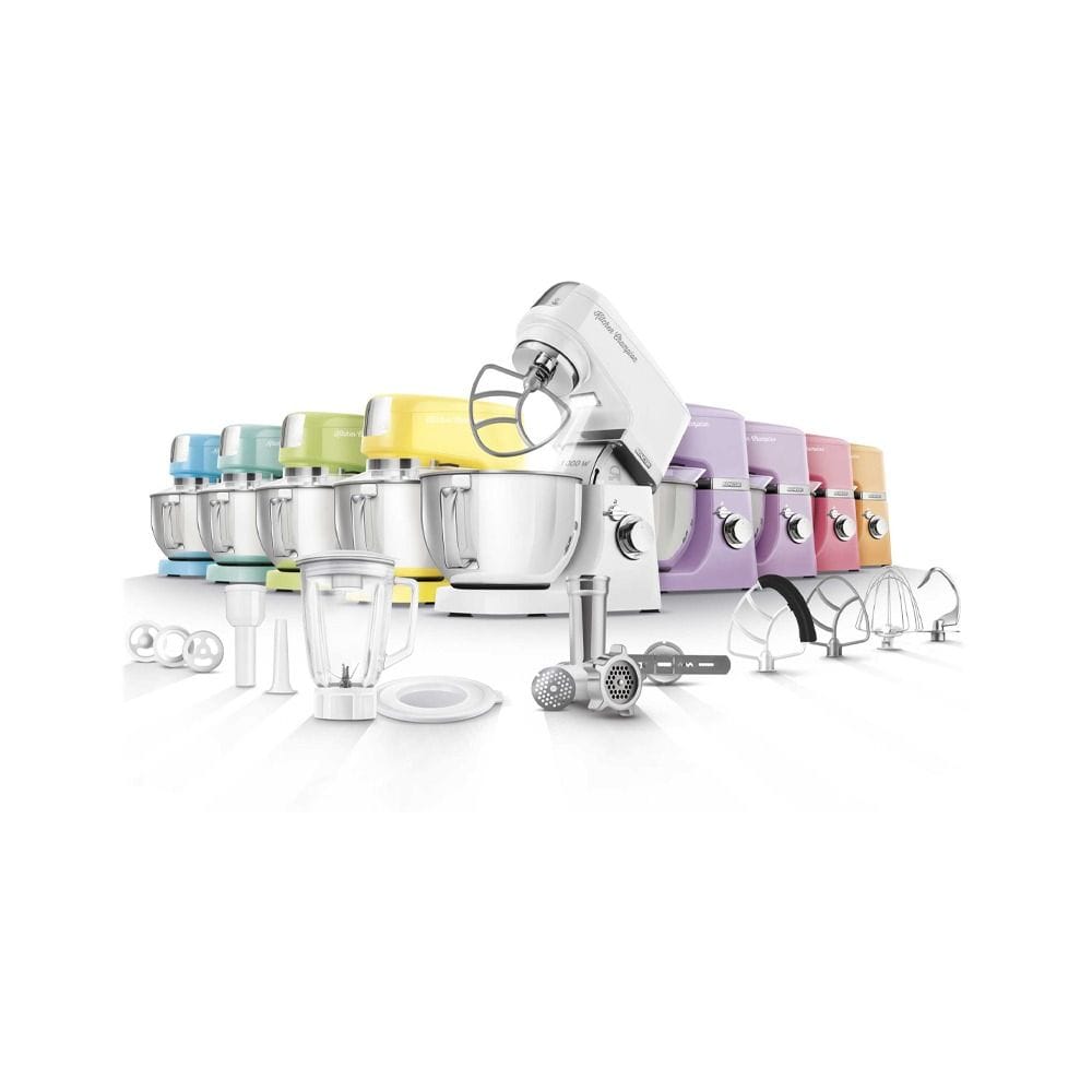 Sencor Multifunctional Electric Stand Mixer, Extremely Powerful 1000W Motor, Robust Full-Metal Body With Metal Gears - White - STM 6350WH