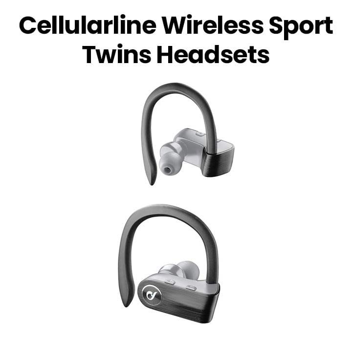 Cellularline Bluetooth TWS Earphones Sport Fix - Black | BTFIXSPORTTWSK