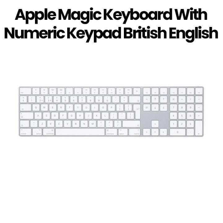 Apple Magic Keyboard with Numeric Keypad British English - Silver (MQ052B/A)
