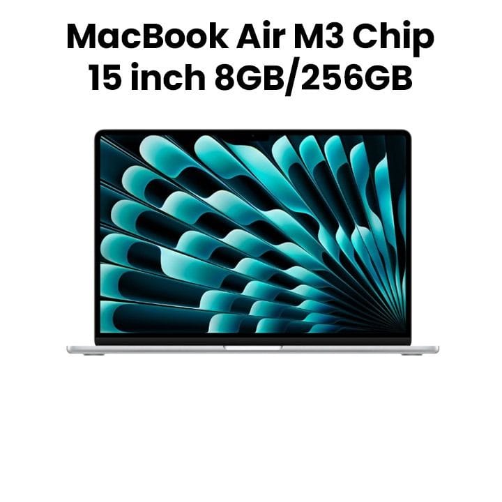 آبل ماك بوك إير 15 بوصة شريحة M3 معالج 8 نوى CPU و 10 نوى GPU، 8 جيجابايت رام، 256 جيجابايت SSD - رمادي فضائي | MRYP3AB/A