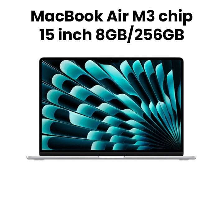 آبل ماك بوك إير 15 بوصة شريحة M3 معالج 8 نوى CPU و 10 نوى GPU، 8 جيجابايت رام، 256 جيجابايت SSD - رمادي فضائي | MRYP3ZS/A