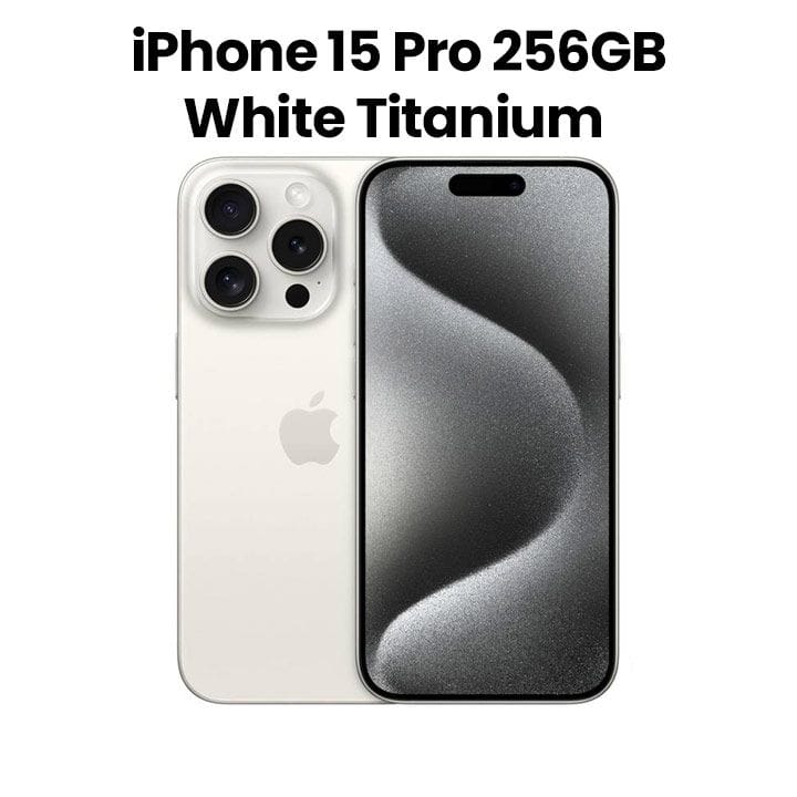 Buy Apple iPhone 15 PRO 256GB White Titanium|Jumbosouq