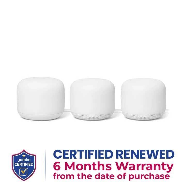 Google AC-1304 WiFi Solution Single WiFi Point Router Replacement for Whole Home Coverage - Pack of 3