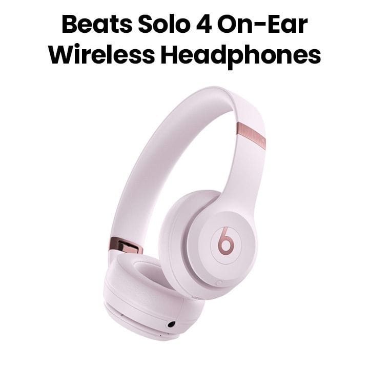 Beats Solo 4 Wireless Headphones - On-Ear Wireless Headphones - Cloud Pink | MUW33AE/A