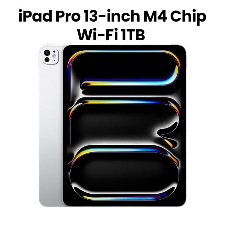 Apple Wi-Fi iPad Pro 1TB 13 Inch, Nano-Texture Glass, Ultra Retina XDR Display - Silver - MWRG3AB/A