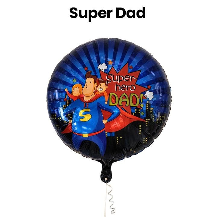 Super Dad Printed Foil Balloon | Multi-color