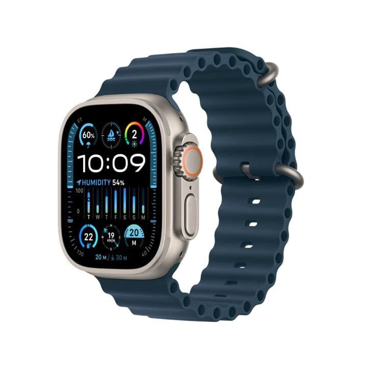 Apple Watch Ultra 2 GPS + Cellular 49mm Titanium Case with Blue Ocean Band |MREG3AE/A