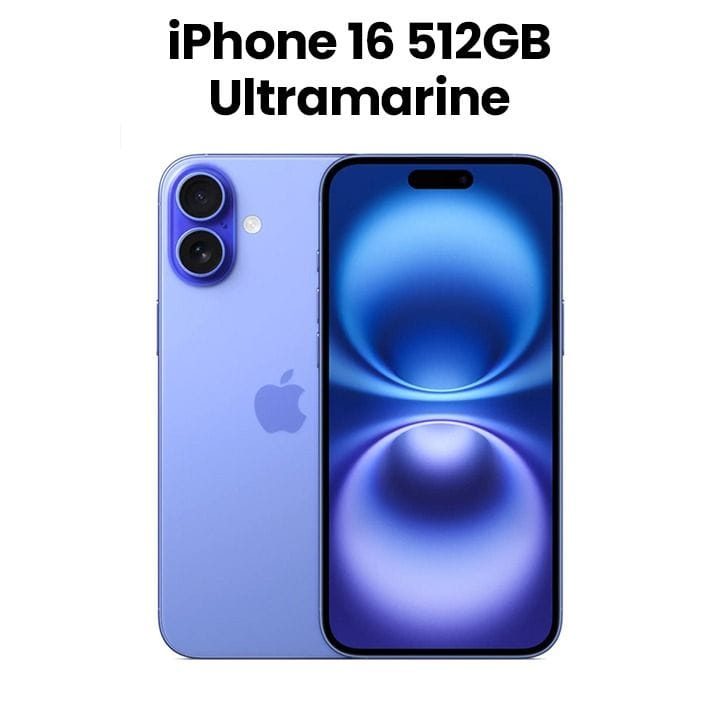 ابل هاتف آيفون 16 بسعة 512 جيجابايت – هاتف ذكي – ألترا مارين موديل MYE53AE/A